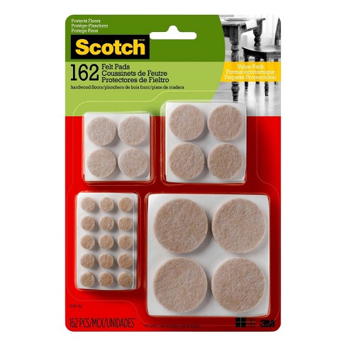 Scratch Guard Felt Pads, Heavy-Duty, Self-Adhesive, 1 Inch Circles - 16 circles