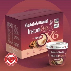 Gabriel & Daniel Instant Oats – Pecans & Spices | Fortified Healthy Breakfast Cup, Whole Grain Oatmeal, 1.84 oz-pack of 6 - 1 of 4