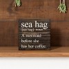 Slickblue Funny Mermaid Wood Sign, Routed Slot for Hanging, Wall or Shelf Decor, Rustic Look, 7x7 Size, Color Options - 2 of 3