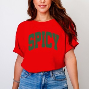 Simply Sage Market Spicy Varsity Garment Dyed Tee - 1 of 4