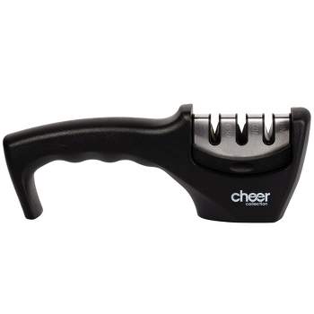 Cheer Collection Professional 3-Step Kitchen Knife Sharpener