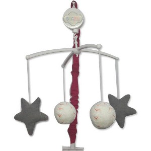 Bacati - Baseball Red/Grey Musical Mobile - 1 of 4
