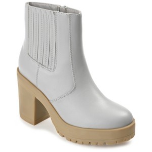 Journee Collection Women's Riplee Almond Toe Platform Ankle Booties - 1 of 4