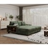 Oversized Corduroy U-Shaped Sectional Sofa Bed with Double Chaise and Armrest Storage - 2 of 4