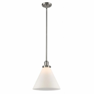Cone - 1 Light Mini Pendant In Industrial Style-16 Inches Tall and 12 Inches Wide