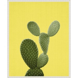 Amanti Art Yellow Cactus by Lola Peacock Canvas Wall Art Print Framed - 1 of 4