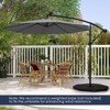 Tangkula 10 Ft Solar LED 40 Lights Offset Umbrella Crank Cross Base Patio - 2 of 4