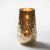 tagltd Antique Gold Leaf Glass Hurricane Vase Pillar Candle Holder, 6.0L x 6.0W X 10.0H inches - 2 of 2