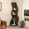 Hommoo 5-Tier Corner Shelf, Modern Wall Corner Bookshelf Bookcase - 2 of 4