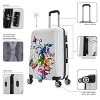 InUSA Medium Checked 24" Fusion Print Lightweight Hardside Spinner Suitcase - White - 3 of 4