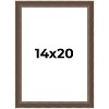 PosterPalooza | Elegant Brown Picture Frame - UV Acrylic, Foam Board Backing, Hanging Hardware - 2 of 4