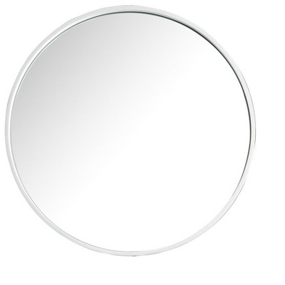 James Martin Vanities Montreal 28" Round Mirror, Glossy White