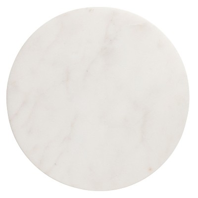White Marble and Gold Metal Round Drink Table