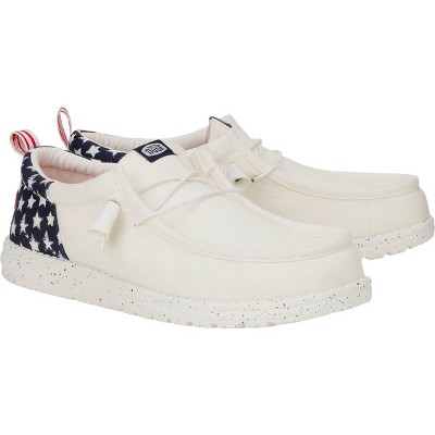 HEYDUDE Men Wally Funk Americana Stars, 4thof July Patriotic Shoes , White/Navy Blazer, 15 — фото 2