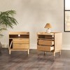 Saracina Home 2pc MidCentury Modern Solid Wood 2 Drawer Storage Nightstand Natural - 4 of 4