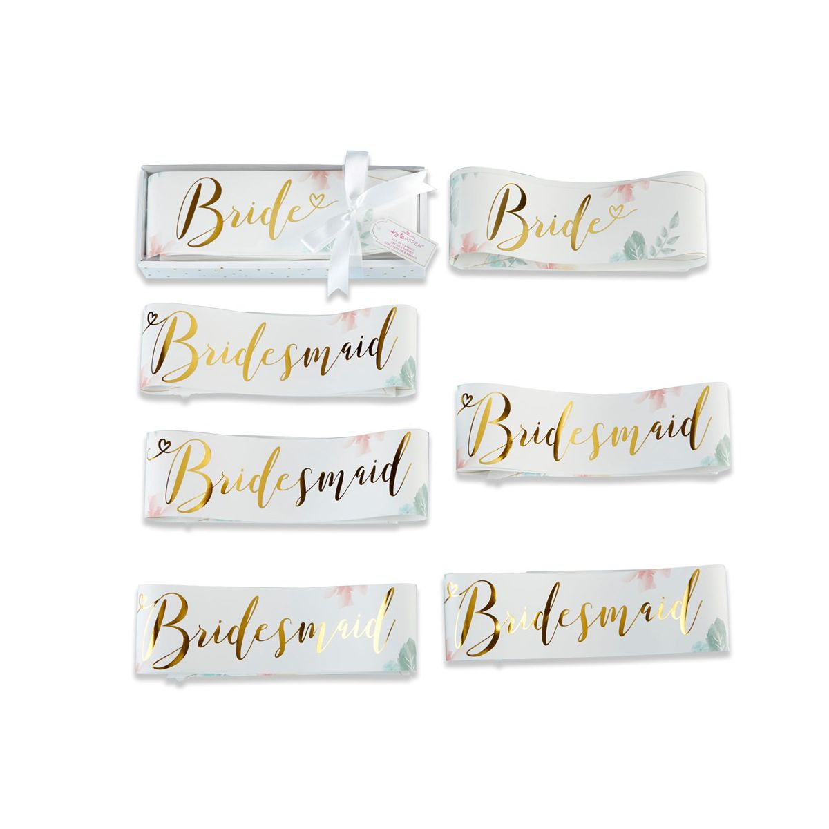Kate Aspen Geometric Floral Bachelorette Sash Set (Set of 6) | 29115GG