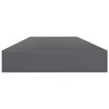 vidaXL Bookshelf Boards 8 pcs High Gloss Gray 39.4 in.x3.9 in.x0.6 in. Engineered Wood - 3 of 4