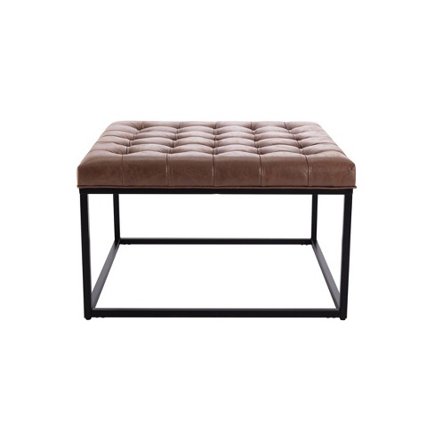 Target store leather ottoman