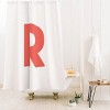 Deny Designs April Lane Art Block Monogram Shower Curtain - 2 of 3