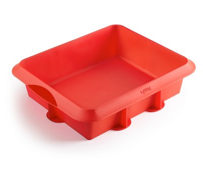  SILIVO 8 inch Silicone Square Cake Pan, 8x8 Baking Pan