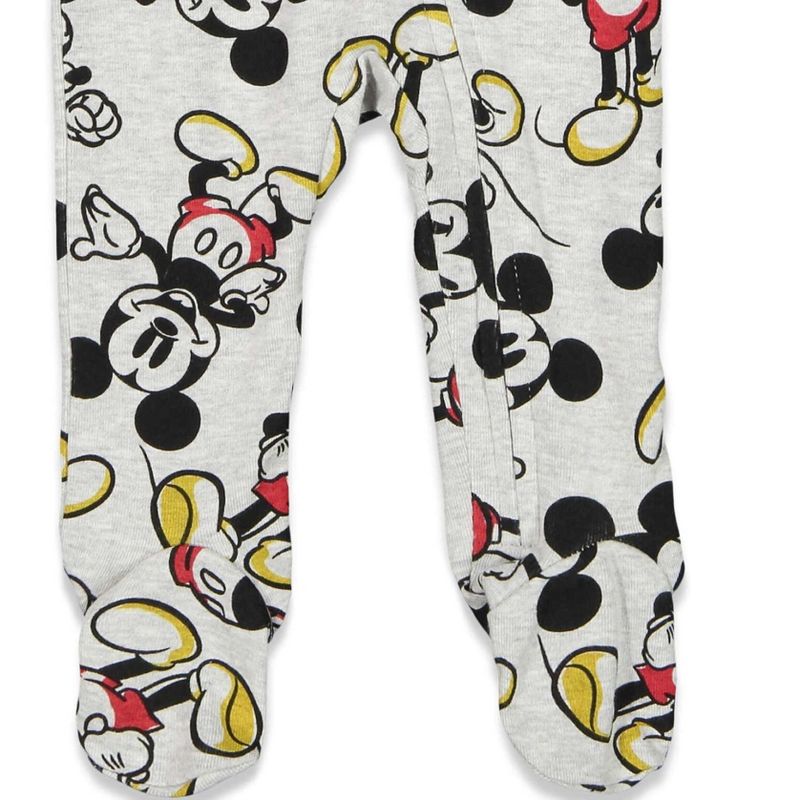 Disney Mickey Mouse Baby 2 Pack Zip Up Sleep N' Play Coveralls Newborn to Infant , 4 of 8