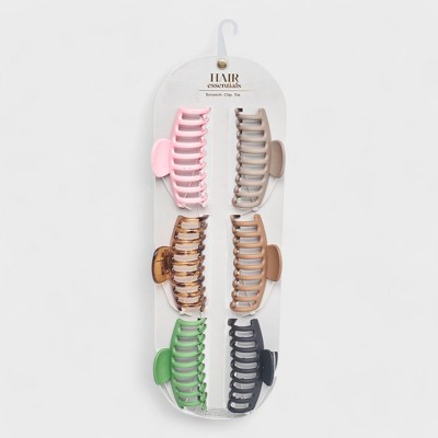 Hair Essentials Women's Hair Claw Clip Set for Women – Non-Slip, Durable, Large Hair Clips in Stylish Matte and Glossy Colors– (6 or or 18 Piece Set)