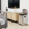 Dolonm 13 Gallon  Kitchen Foot Pedal Operated Soft Close Trash Can - Stainless Steel Rectangular Bustbin with 30 Garbage Bags - 3 of 4