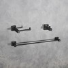 Elegant Lighting Isla 3-Piece Bathroom Hardware Set in Matte Black - 3 of 4