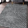 Modern Area Rug Farmhouse Geometric Lines Accent Rug Indoor Washable Rug - 2 of 4