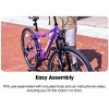 BAMCBASE Lilac 26 Inch Mountain Bike for Women Men, 21 Speed Steel Frame Adult Bicycle, MTB Bikes with Suspension Fork - 4 of 4