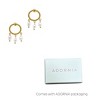 Adornia Tarnish Resistant 14k Gold Plated Cable Hoop and 3-Pearl Dangle Earrings - image 3 of 3