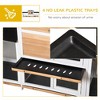 Gsluuk PawHut 90.5" Wooden Rabbit Hutch Bunny Cage Pet Playpen House Enclosure with Double Side Run Boxes, No Leak Tray, Ramp - 4 of 4