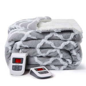 Whizmax Electric Blanket, Heated Throw Blanket, Tufted Jacquard Heating Blankets, 6 Heating Levels - 1 of 4