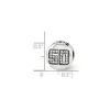 Black Bow Jewelry Sterling Silver with White Crystals Fantastic 50 Bead Charm - 3 of 4