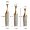 Infurnic Decorative Vases 3PCS Gorgeous Home Decoration, Luxurious Cylinder Vases with Sleek Finishes for Elegant Home Decor, Gold, 36.5"*24"*8 - 3 of 4