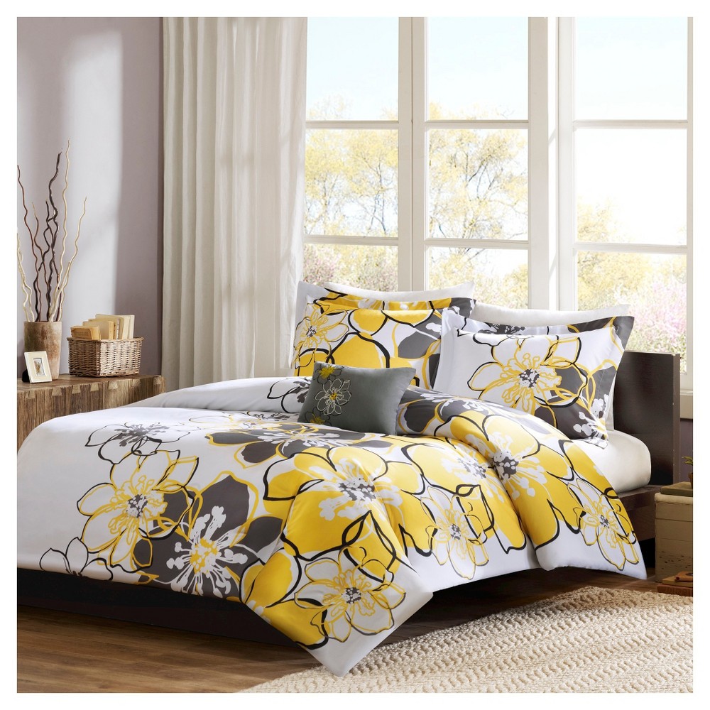 Photos - Bed Linen Kelly Duvet Cover Set  3pc - Yellow(Twin/Twin Extra Long)