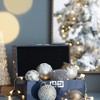 TopComfy Decorative Object Glass Christmas Ball Ornaments Glitter Painted Set for Holiday Decor, White, 3.9"*3.9"*3.9" - 3 of 4