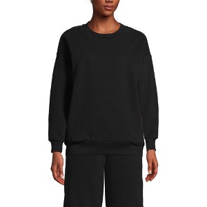 Lands' End Women's Serious Sweats Relaxed Long Sleeve Crew Neck Sweatshirt - 1 of 3