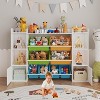 Kids Toy Storage Organizer w/8 Bins, Bookshelf & Cubbies, Multi-Colors - 4 of 4