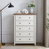Racxily 5-Drawer Dresser, Farmhouse Storage Cabinet for Living Room & Closet - 3 of 4