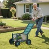 VEVOR Rolling Garden Cart with Seat, Metal Rolling Garden Work Seat with Wheels, Supports up to 400 LBS, Heavy Duty Gardening Cart Scooter, Green - 2 of 4