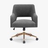 WestinTrends Genevieve Mid-Century Modern Swivel Office Chair With Wheels - 4 of 4