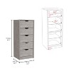 Sapphtopaz 5-Drawer Modern Dressers for Bedroom Narrow Drawer Dresser Chest of Drawers for Bedroom, Closet, Entryway, Living Room - 2 of 4