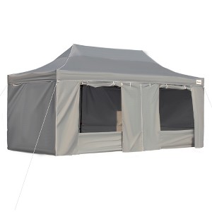 Outsunny 10' x 20' Heavy Duty Pop Up Canopy with 7 Removable Zippered Sidewall, Bottom Privacy Sidewall, Roller Bag, Upgraded Tube - 1 of 4