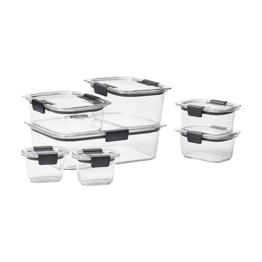 Rubbermaid Brilliance 14pc Plastic Food Storage Container Set