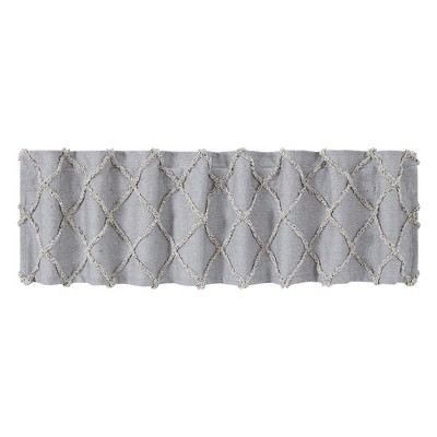 Frayed Lattice Creme & Black Valance 16x72
