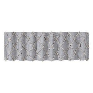 Frayed Lattice Creme & Black Valance 16x72 - 1 of 4