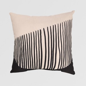 Square Mod Sun Outdoor Pillow - Project 62 , White Black