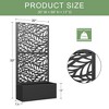 59-in H x 30-in L x 16-in W Black Metal Planter with Trellis ( Spring ) - 4 of 4