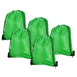 Unique Bargains Gym Sports Outdoor Traveling Nylon Drawstring Bag 10 Pcs - 1 of 3